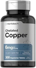 Horbäach Chelated Copper 6mg 300 Tablets