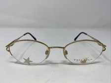 Marchon Tres Jolie 10 GEP/EBONY 50-19-130 Gold/Black Metal Eyeglasses Frame MF89