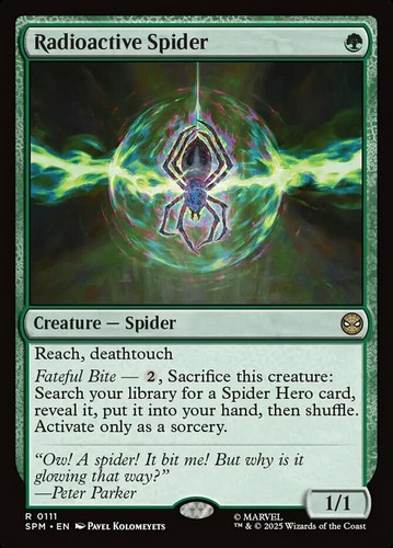 x1 Radioactive Spider R MTG Marvel's Spider-Man M/NM, English