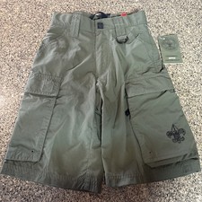 Boy Scouts Of America BSA Shorts Youth XS Green Centennial Uniform Cargo NWT