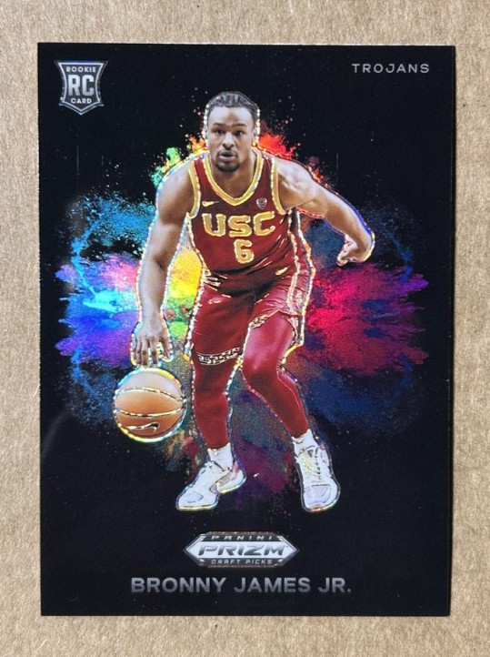 2024 Prizm Draft Picks Bronny James Jr. #2 RC ROOKIE Black Color Blast USC SSP