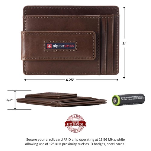 Harper Mens RFID Slim Front Pocket Wallet Magnetic Money Clip ID Card Holder ... - Picture 3 of 6