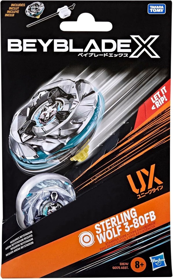 BEYBLADE X - Sterling Wolf 3-80 FB UX Starter Pack