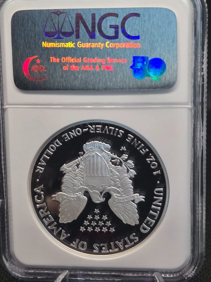 2006-W American Silver Eagle – NGC PF70 Ultra Cameo – 20th Anniversary Proof - Image 2 of 4