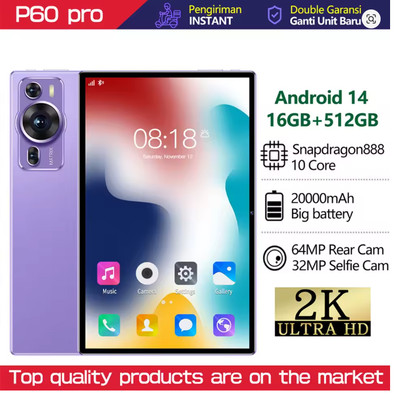 2025 Global Version P60Pro Tablets Android 14 Tab 16GB+1TB 20000mAh W Keyboard