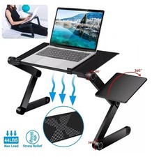 360  Adjustable Laptop Table Stand Lap Sofa Bed Tray Foldable PC Notebook Desk