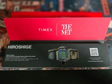 Timex TW2W25300 Men's The Met Hiroshige Multicolor Digital Leather Strap Watch