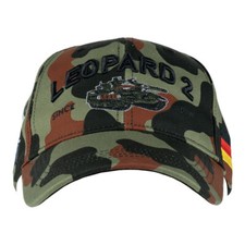 Baseball Cap BW Bundeswehr Flecktarn Camo Leopard 2 Panzer Balkenkreuz Tank Tarn