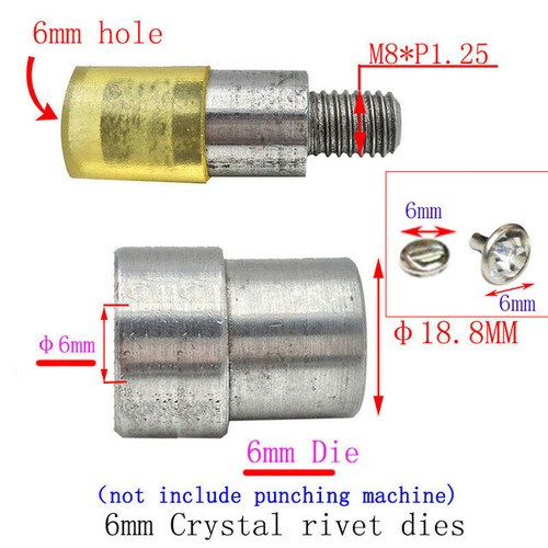 5~8mm Crystal Rhinestone Rivets Dies Snap Tools for Manual Punching Machine - Picture 10 of 10