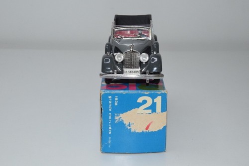 B24 1:43 RIO 21 1938 GRANDE MERCEDES-BENZ SCOPERTA GREY MIB - Picture 4 of 17