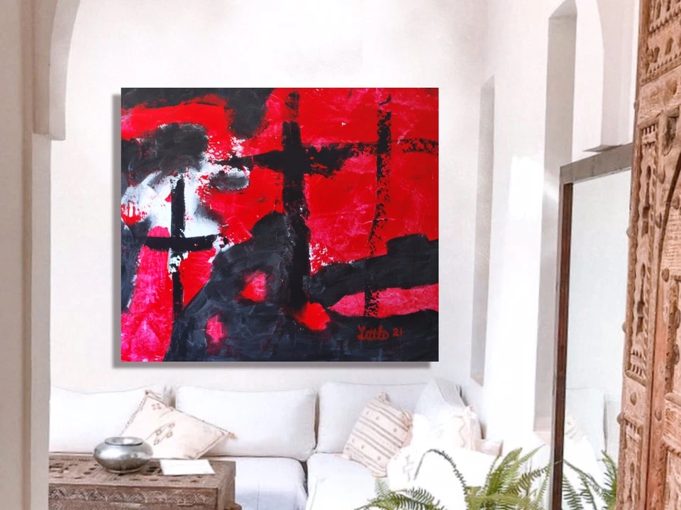 Mark W. Little, Original, Authentic, 72” X 60” Acrylic, Abstract, POP Art, Giant - Image 4 of 4