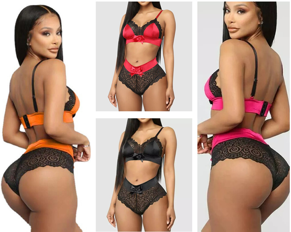 Women Lace Sexy Lingerie Bikini G-String Bra Thong Underwear Set