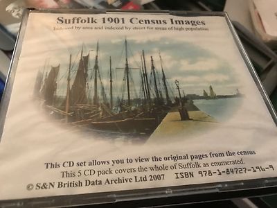 Suffolk 1901 Volkszählungsbilder auf 5 CD-ROMs, brauche nur Adobe Reader - 