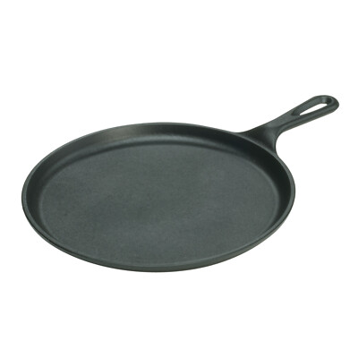 Lodge runde Grillplatte mit Griff 10,5'' 26,7 cm starke Gusseisen Pfannkuchen Pfanne L9OG3
