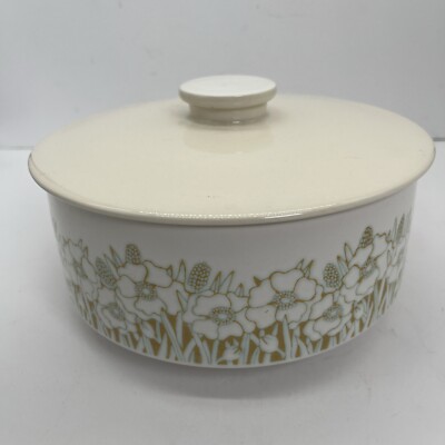 Hornsea Keramik Fleur Design Terrine mit Deckel Servierschale 1970er Retro 5''