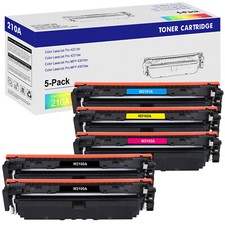 5 Pack 210A W2100A Toner With Chip Compatible with HP ColorLaserjet Pro 4201dw
