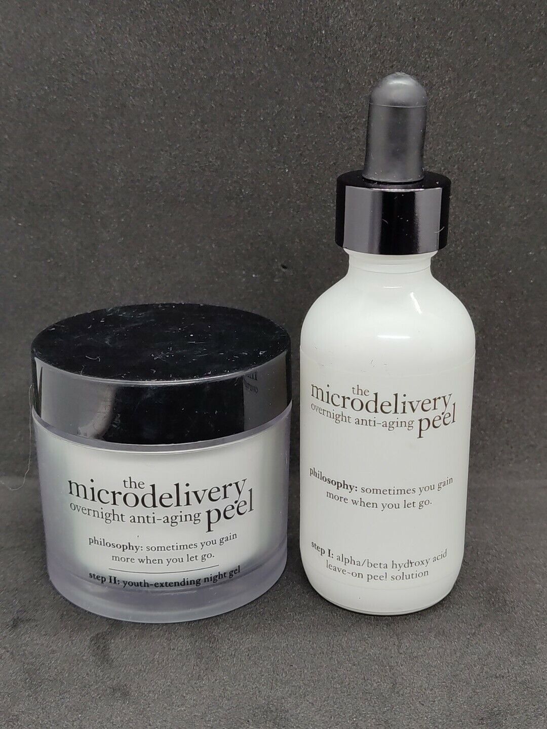 Philosophy The Microdelivery Overnight Anti-Aging Peel Set Step 1&2  NEW unbox