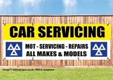 CAR SERVICING MOT & REPAIRS BANNER GARAGE SIGN waterproof PVC with Eyelets NM101