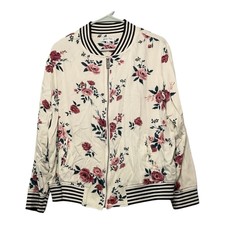 Women's Grace & Lace Floral Zip-up Jacket, Size Xl