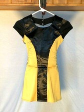 Gold Youth  Adult Dance Costume W/ Back Zipper  Open Back.