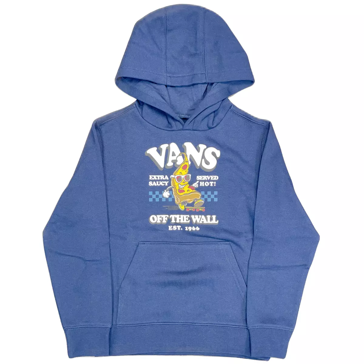 Brand New Kids Vans Pizza Face Po Sweatshirt Dress Blues 5 M