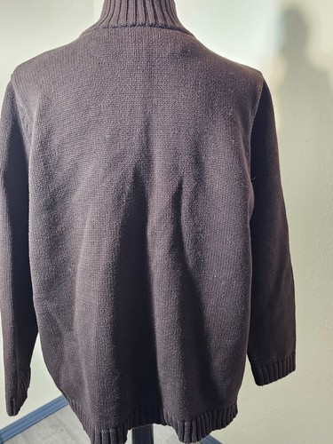 Lauren Ralph Lauren Womens Brown Cardigan Knit Zip Up Pockets Sweater 2X - Picture 5 of 6