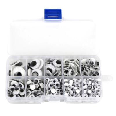 700 Wackelaugen Boxe/ Set 5mm-18mm Selbstklebende Kulleraugen für Kinder Basteln