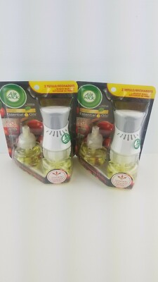 (2) Air Wick Apple Cinnamon Medley 2 refills + warmer scented oil 
