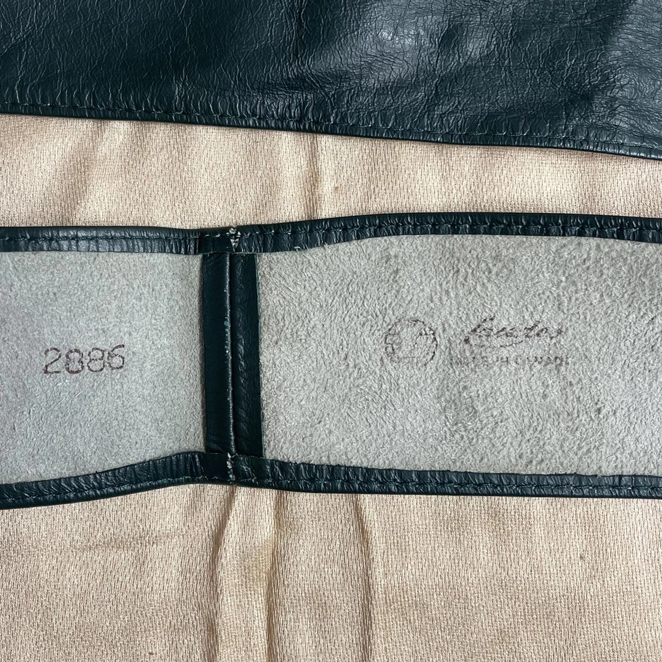 Cinturón de corbata vintage de cuero verde Laudes Foto 3 de 3