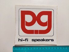 PG HI-FI SPEAKERS STICKER STICKER STICKER 80s ORIGINAL