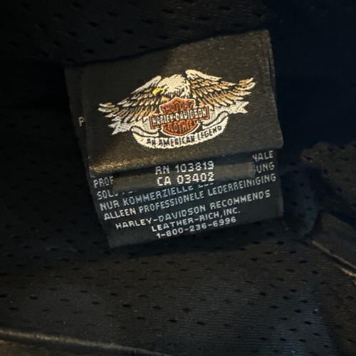 Herren bestickt Echtleder Harley Davidson Stirnband Warzenschwein Größe Medium M - Bild 4 von 5