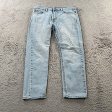 Levi's 510 Jeans Men's 30x29 Blue Skinny Fit Light Wash Whiskers Denim Cowboy
