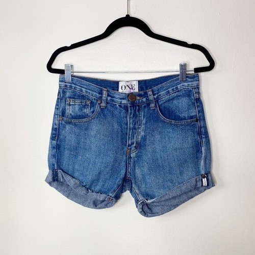 One Teaspoon Chargers Denim Shorts Size 