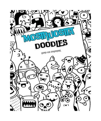 Mostri Doodle: Libro Da Colorare Antistress Per Adulti: Divertente con disegni d