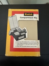 Vintage KODAK SLIDE COMPARTMENT FILE No.330 Red with Beige Lid NOS Capacity 240