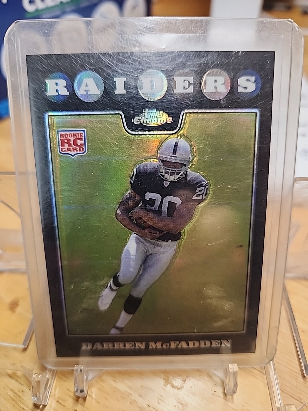 2008 TOPPS CHROME DARREN MCFADDEN RC BLACK REFRACTOR #TC181 NMT