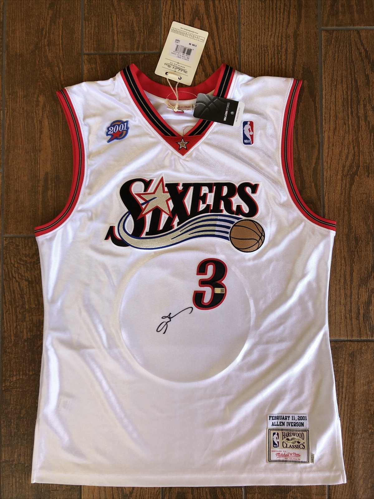 Allen Iverson Signed Jersey White Authentic Mitchell & Ness