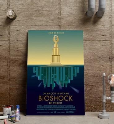 Bioshock Poster, Rapture and Columbia Wall Art, Premium Print, Room Decor