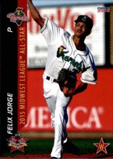 2015 Midwest League All-Star Game Choice #18 Felix Jorge Dominican Republic Card
