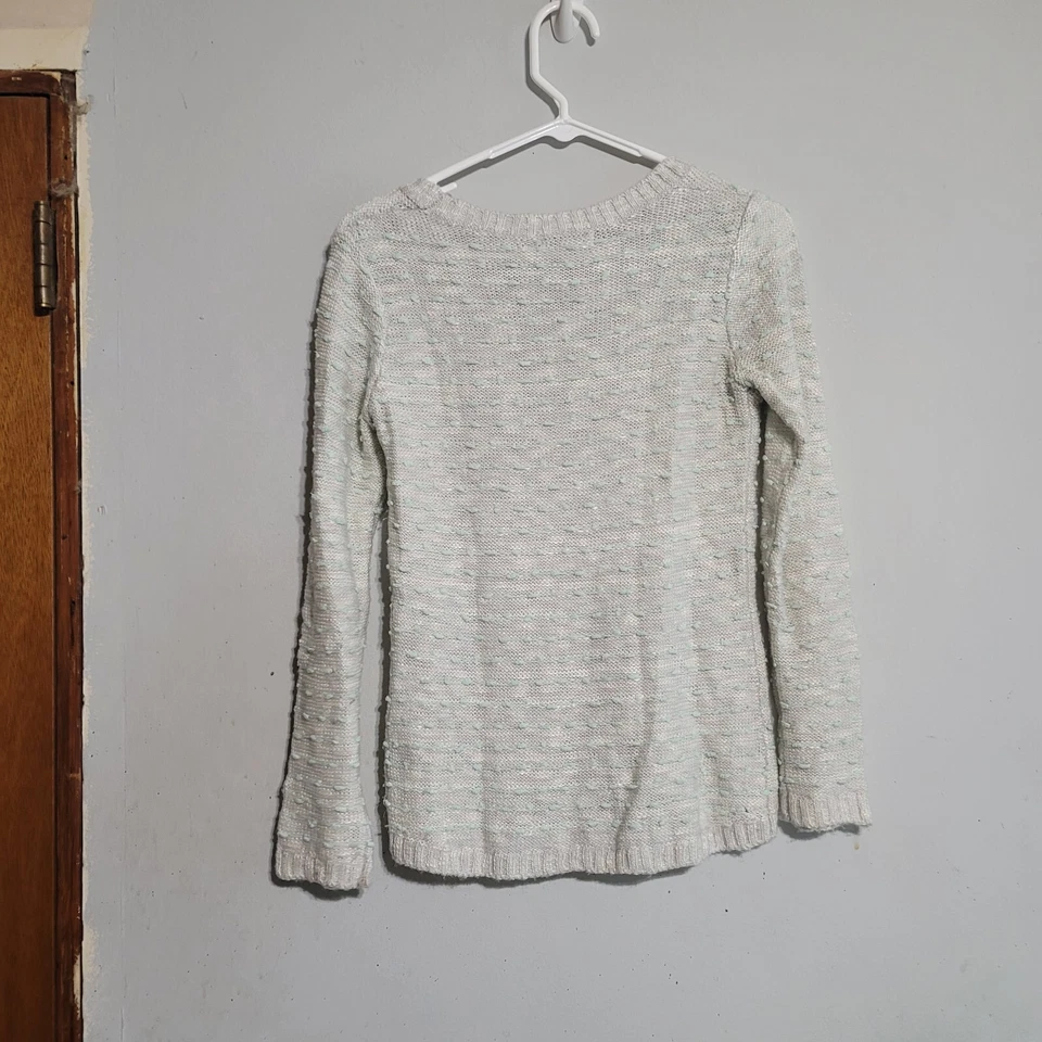 Suéter Top Delia's De Colección Talla Pequeña S Crema Y Verde Menta Lunares Suizos Años 2000 Y2k Foto 4 de 4