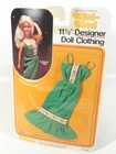 VTG 1982 Shillman Mini-Mod Evening Time Green Dress Barbie Clone Doll Clothes