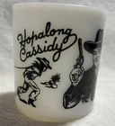 Vintage 1950's Milk Glass ~Hopalong Cassidy~ -Mug Black