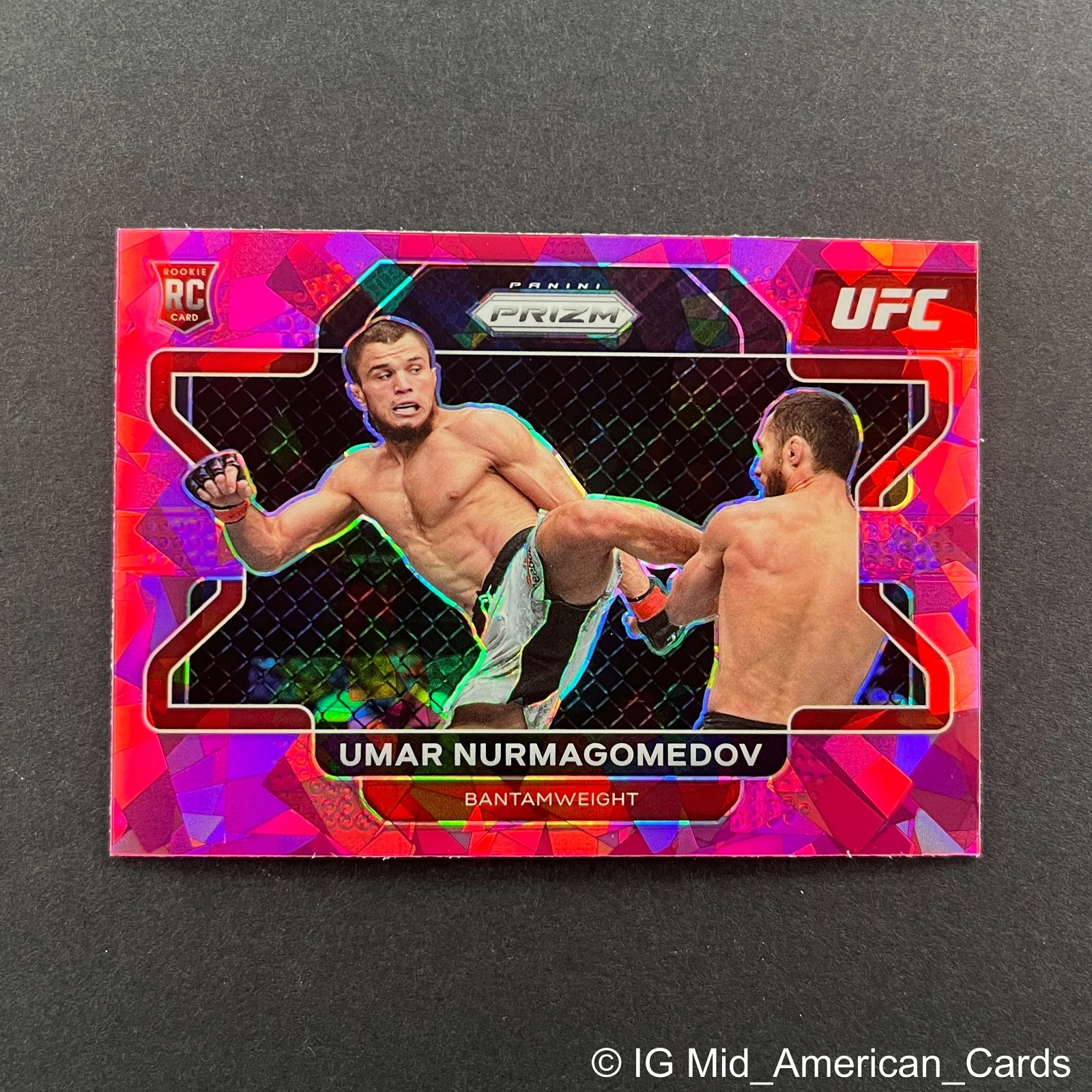 2022 Panini Prizm UFC Umar Nurmagomedov Rookie Pink Ice Prizm #32