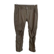 prAna Halle Straight Pant II Olive Green Hiking Pants Womens 8 Short ReZion