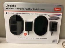 Ubiolabs Wireless Charging Pad For Cell Phones (2 Pack) Brand New 1265448