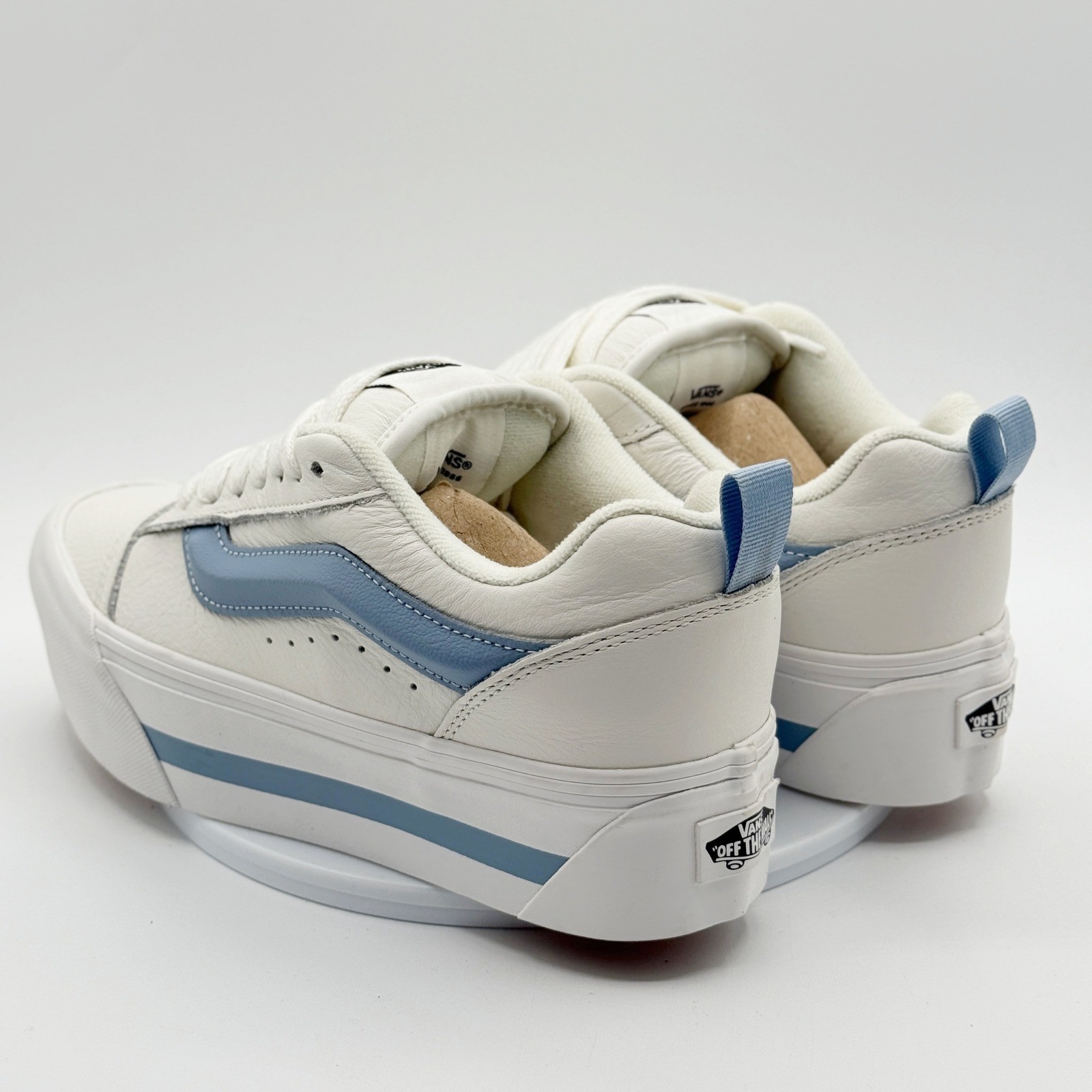 Vans Knu Skool Platform Low Top Sneakers Size 8 Womens White/Blue NEW thumbnail 10