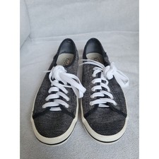 Keds Champion Black White Woven Canvas Low Top Sneakers WF56559 Womens 7