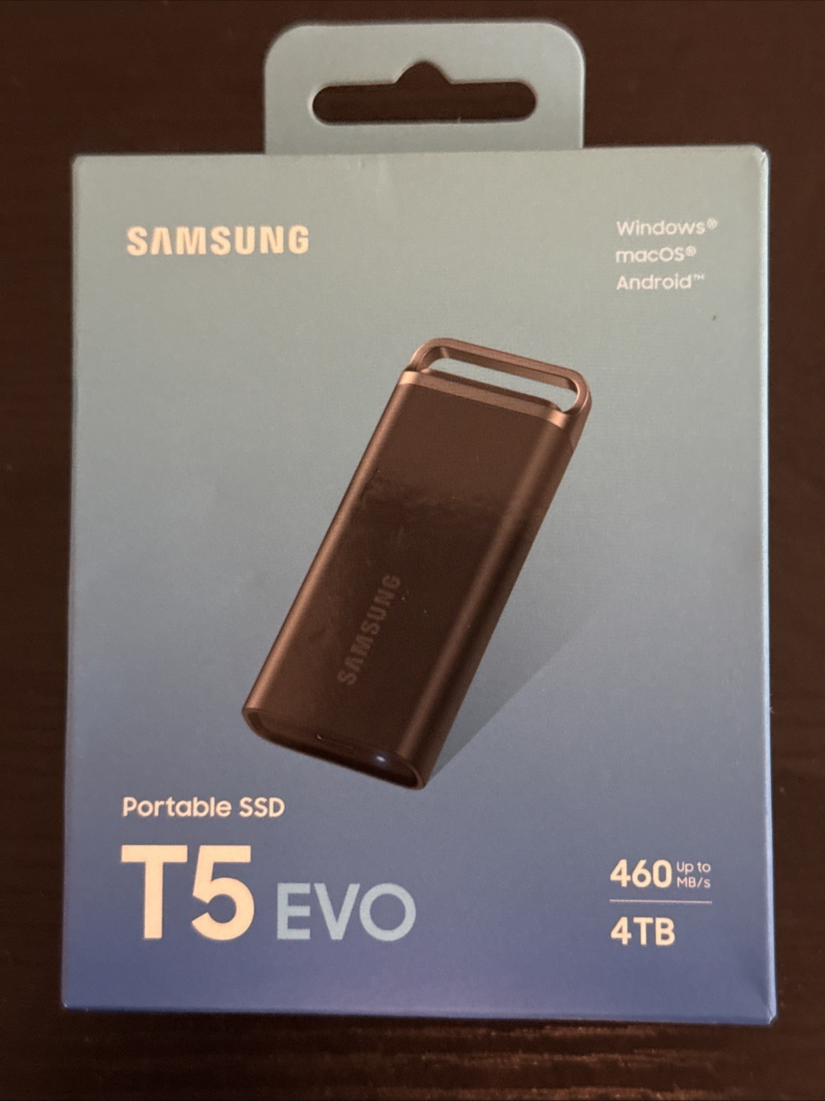 Samsung T5 EVO 4TB Portable SSD USB 3.2 Gen 1 External SSD MU-PH4T0S/AM