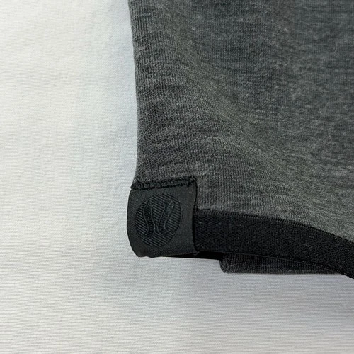 Lululemon Men’s L Gray Knit Overshirt Shacket Snap Front Jacket image 6