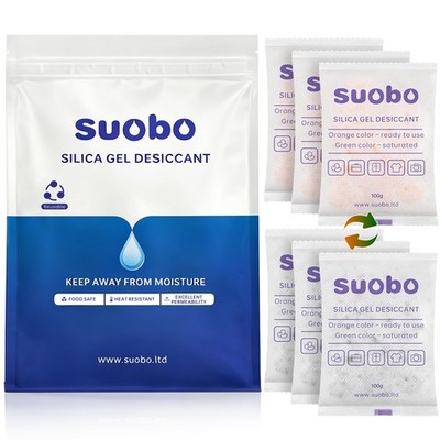 10 PCS 100G Transparent Desiccant Color Indicating Silica Gel Packets Storage